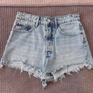 Zara High Rise Light Wash Denim Cutoff Shorts – Size 6